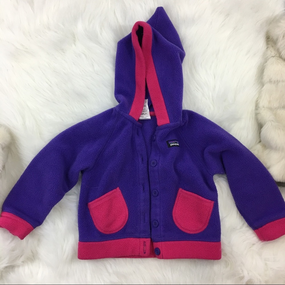 Patagonia Purple and Pink Toddler Fleece Jacket